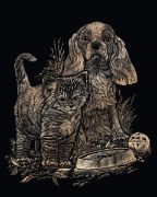 Picture of Copper Foil Engraving Art Kit 8"X10" Kitten & Puppy