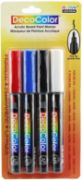 Picture of DecoColor Fine Tip Paint Marker Set 4/Pkg-Blue, Red, Black And White