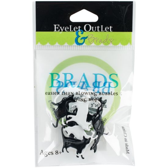 Picture of Eyelet Outlet Shape Brads 12/Pkg Silhouette Cat