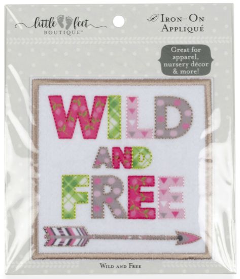 Picture of Fabric Editions Little Feet Boutique Iron-On Applique Wild And Free - Arrow
