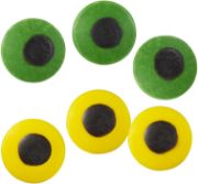 Picture of Candy Decorations 24/Pkg Green & Yellow Eyeballs