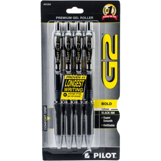 Picture of G2 Premium Gel Rolling Ball Pen Bold 1.0mm 4/Pkg Black