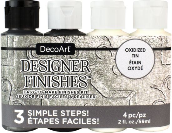 Picture of DecoArt Designer Finishes Paint Pack 4/Pkg Oxidized Tin