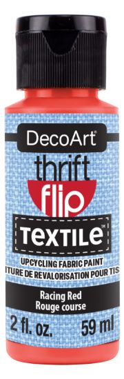 Picture of DecoArt Thrift Flip Matte For Textile 2oz Squeeze Bottle-Racing Red