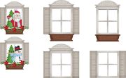 Picture of CottageCutz Dies Window W/Shutters 2.4" To 3.8"