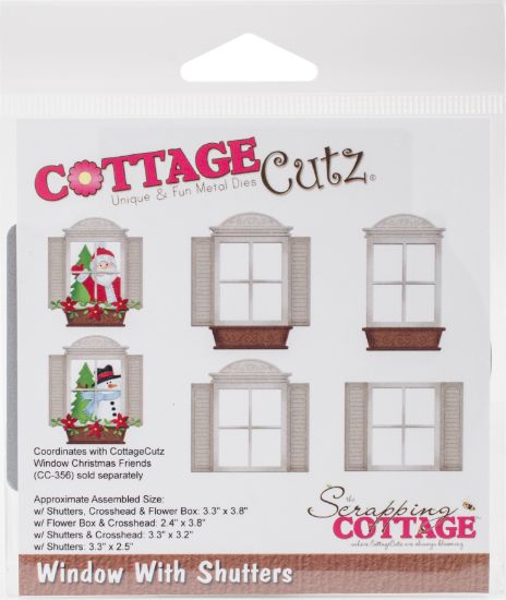 Picture of CottageCutz Dies Window W/Shutters 2.4" To 3.8"