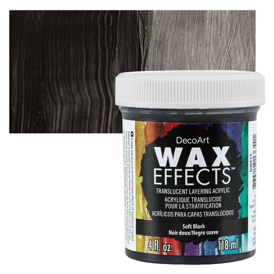 Picture of DecoArt WaxEffects Acrylics 4oz-Soft Black