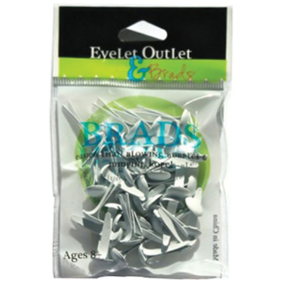 Picture of Eyelet Outlet Round Brads 8mm 40/Pkg White