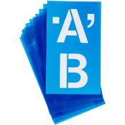 Picture of Alphabet Stencils 100/Pkg Helvetica Capital Letters 4"