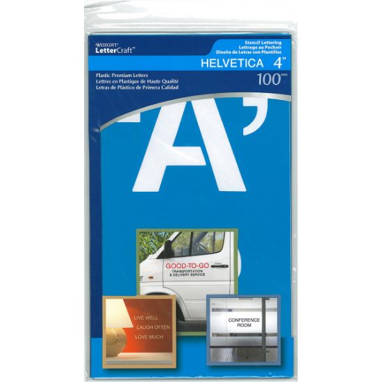 Picture of Alphabet Stencils 100/Pkg Helvetica Capital Letters 4"
