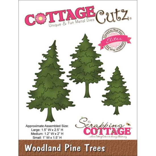 Picture of CottageCutz Elites Die  Woodland Pine Trees 1"X1.5" To 1.5"X2.5"