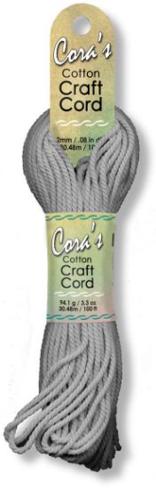 Picture of Cotton Craft Cord 2mmX100' Charcoal