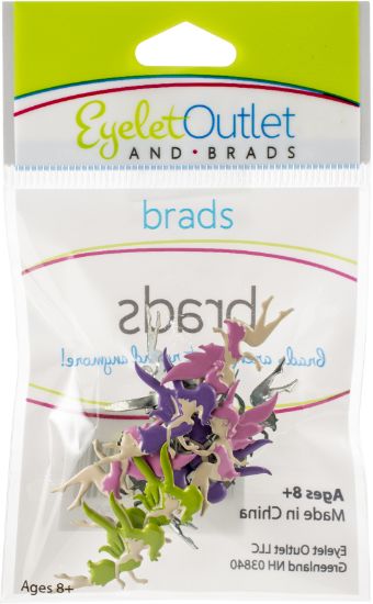 Picture of Eyelet Outlet Shape Brads 12/Pkg Fairy