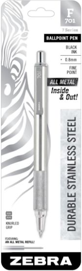 Picture of F-701 Stainless Steel Ballpoint Pen Fine 1/Pkg Black