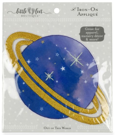 Picture of Fabric Editions Little Feet Boutique Iron-On Applique Celestial - Planet