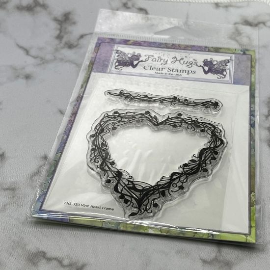 Picture of Fairy Hugs Clear Stamps-Vine Heart Frame