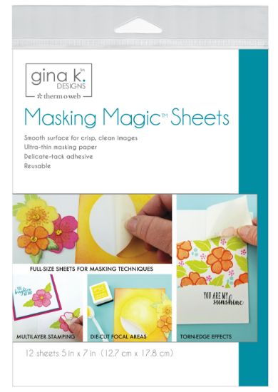Picture of Gina K Designs Masking Magic Sheets 5"X7" 12/Pkg 