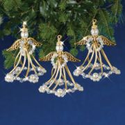 Picture of Holiday Beaded Ornament Kit Golden Angels Makes 3