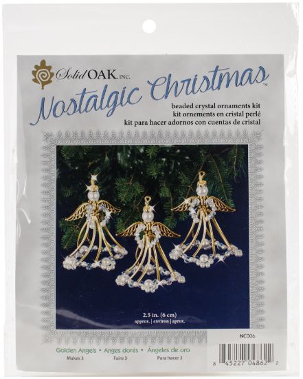 Picture of Holiday Beaded Ornament Kit Golden Angels Makes 3