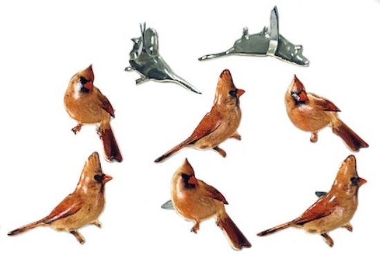 Picture of Eyelet Outlet Shape Brads 12/Pkg-Female Cardinal