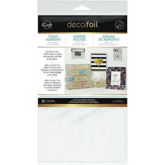 Picture of Deco Foil Foam Adhesive 6"X12" Sheet 2/Pkg White