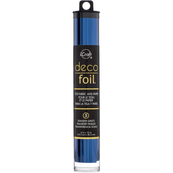 Picture of Deco Foil Transfer Sheets 6"X12" 5/Pkg Deep Blue