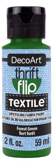Picture of DecoArt Thrift Flip Matte For Textile 2oz Squeeze Bottle-Forest Green