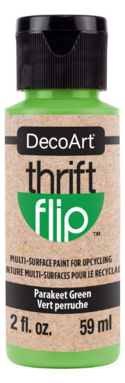 Picture of DecoArt Thrift Flip Multi-Purpose Satin Enamel 2oz-Parakeet Green