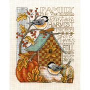 Picture of Family Blessing Counted Cross Stitch Kit 8"X10" 14 Count