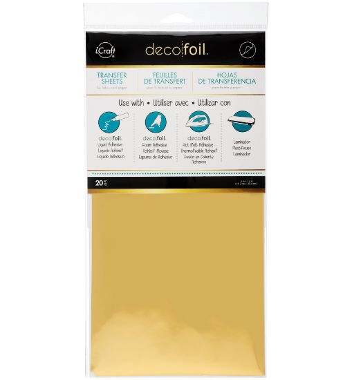 Picture of Deco Foil Transfer Sheet 6"X12" 20/Pkg Gold