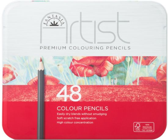 Picture of Fantasia Premium Color Pencil Set W/Storage Tin 48/Pkg  