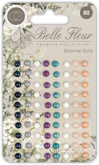 Picture of Craft Consortium Adhesive Enamel Dots 80/Pkg-Belle Fleur