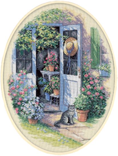 Picture of Garden Door Counted Cross Stitch Kit 12"X16" 14 Count