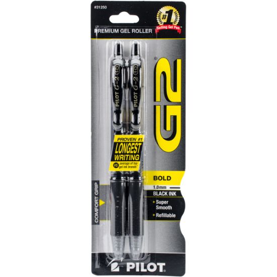 Picture of G2 Premium Gel Roller Bold 1.0mm 2/Pkg Black