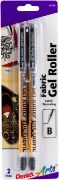 Picture of Gel Roller Fabric Pens 1mm 2/Pkg Black
