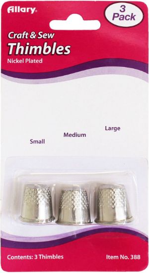 Picture of Allary Thimbles 3/Pkg Assorted Sizes