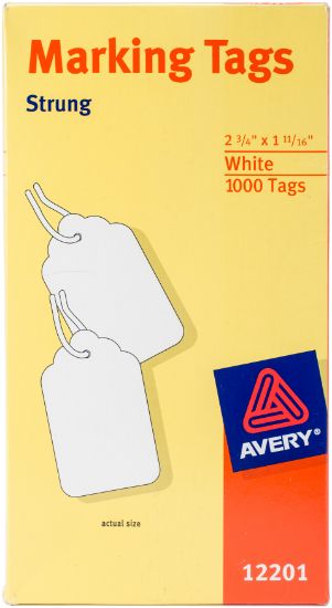 Picture of Avery® Medium-Weight White Marking Tags, 2 3/4 x 1 11/16, 1,000/Box