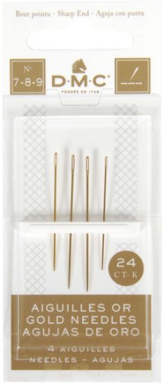 Picture of Gold Embroidery Hand Needles Size 7/9 4/Pkg