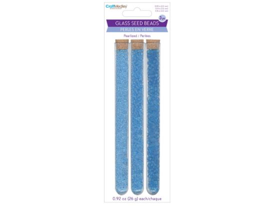 Picture of Craft Medley Glass Seed Bead Vials 3/Pkg-Blues