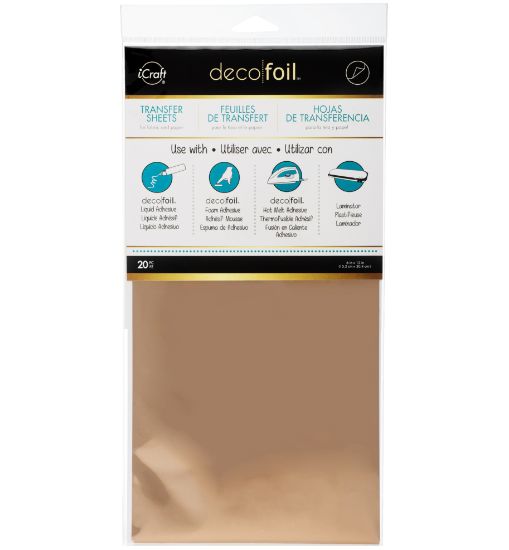 Picture of Deco Foil Transfer Sheet 6"X12" 20/Pkg Rose Gold