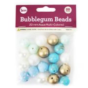 Picture of CousinDIY Bubblegum Bead 20mm 20/Pkg-Aqua
