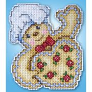 Picture of Gingerbread Ornament Plastic Canvas Kit 4"X3" 14 Count