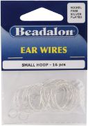 Picture of Ear Wire Beading Hoops Small 20mm 16/Pkg Silver-Plated & Nickel-Free