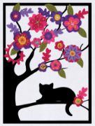 Picture of Design Works Felt Collage Applique Kit 9"X12"-Cat in Tree Silhouette