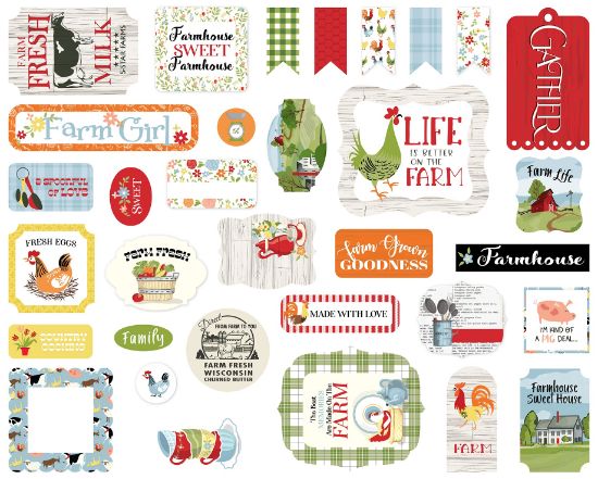 Picture of Carta Bella Cardstock Ephemera 33/Pkg Icons, Farmhouse Living