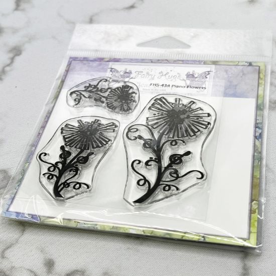 Picture of Fairy Hugs Clear Stamps-Piano Flowers