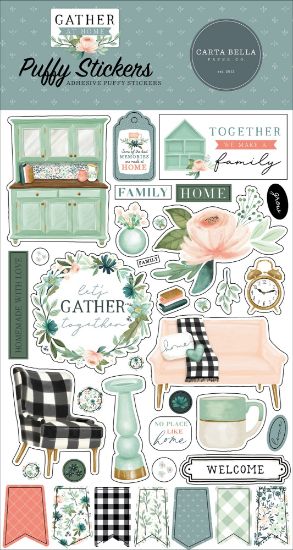 Picture of Gather At Home Puffy Stickers-