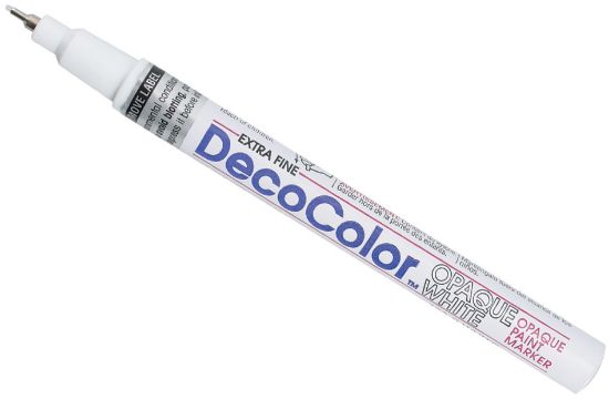 Picture of DecoColor Extra Fine Oil-Based Opaque Paint Marker Open Stck White