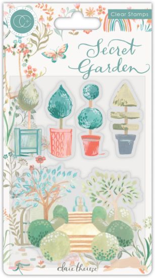 Picture of Craft Consortium A5 Clear Stamps Topiary, Secret Garden