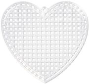 Picture of Cousin Plastic Canvas Shape 7 Count 3" 10/Pkg Hearts Clear